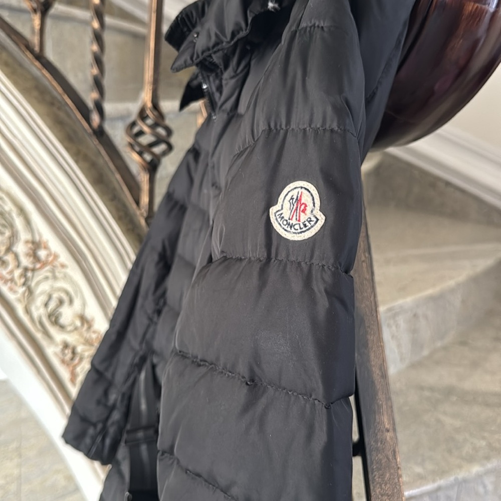 Gently used moncler coat w belt down coat - Picture 3 of 9